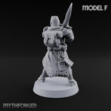 Rifle Bearing Steampunk Templar F Miniature for Dungeons and Dragons, Pathfinder or other TTRPGs