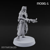 Rifle Bearing Steampunk Templar G Miniature for Dungeons and Dragons, Pathfinder or other TTRPGs