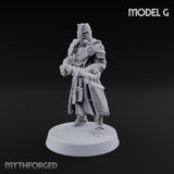 Rifle Bearing Steampunk Templar G Miniature for Dungeons and Dragons, Pathfinder or other TTRPGs