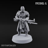 Rifle Bearing Steampunk Templar G Miniature for Dungeons and Dragons, Pathfinder or other TTRPGs
