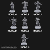 Rifle Bearing Steampunk Templars Miniature for Dungeons and Dragons, Pathfinder or other TTRPGs