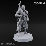 Rifle Bearing Steampunk Templars Miniature for Dungeons and Dragons, Pathfinder or other TTRPGs
