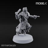 Rifle Bearing Steampunk Templars Miniature for Dungeons and Dragons, Pathfinder or other TTRPGs