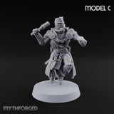 Rifle Bearing Steampunk Templars Miniature for Dungeons and Dragons, Pathfinder or other TTRPGs