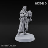 Rifle Bearing Steampunk Templars Miniature for Dungeons and Dragons, Pathfinder or other TTRPGs