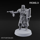 Rifle Bearing Steampunk Templars Miniature for Dungeons and Dragons, Pathfinder or other TTRPGs