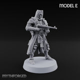 Rifle Bearing Steampunk Templars Miniature for Dungeons and Dragons, Pathfinder or other TTRPGs