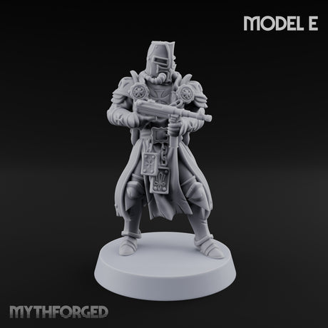Rifle Bearing Steampunk Templars Miniature for Dungeons and Dragons, Pathfinder or other TTRPGs