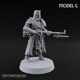 Rifle Bearing Steampunk Templars Miniature for Dungeons and Dragons, Pathfinder or other TTRPGs