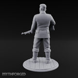 Rifle Cradling Human Resistance Fighter Miniature for Dungeons and Dragons, Pathfinder or other TTRPGs