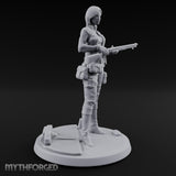 Rifle Cradling Human Survivor Miniature for Dungeons and Dragons, Pathfinder or other TTRPGs