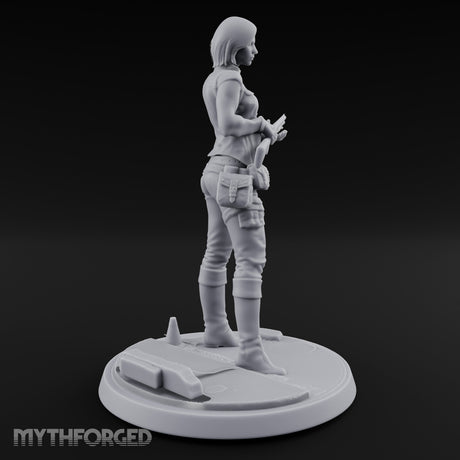 Rifle Cradling Human Survivor Miniature for Dungeons and Dragons, Pathfinder or other TTRPGs