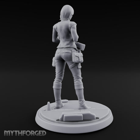 Rifle Cradling Human Survivor Miniature for Dungeons and Dragons, Pathfinder or other TTRPGs
