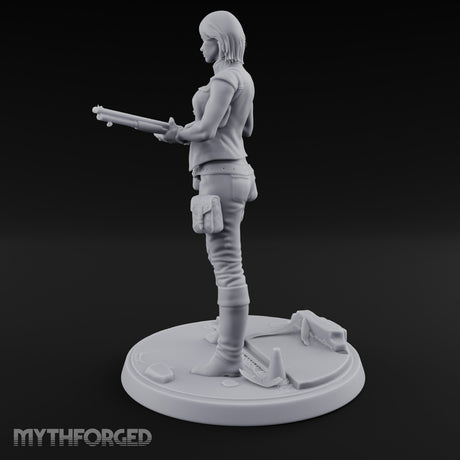 Rifle Cradling Human Survivor Miniature for Dungeons and Dragons, Pathfinder or other TTRPGs