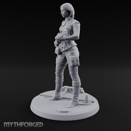 Rifle Cradling Human Survivor Miniature for Dungeons and Dragons, Pathfinder or other TTRPGs