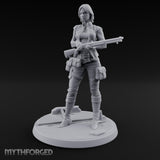 Rifle Cradling Human Survivor Miniature for Dungeons and Dragons, Pathfinder or other TTRPGs