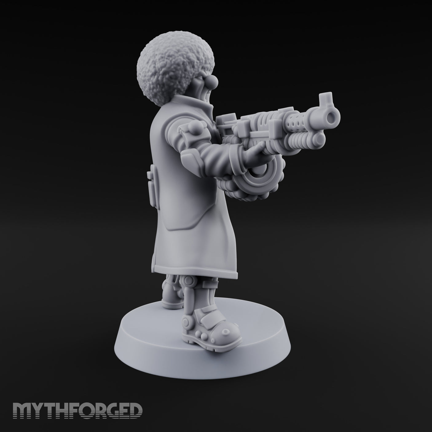 Rifle Levelling Clown Villain Miniature for Dungeons and Dragons, Pathfinder or other TTRPGs