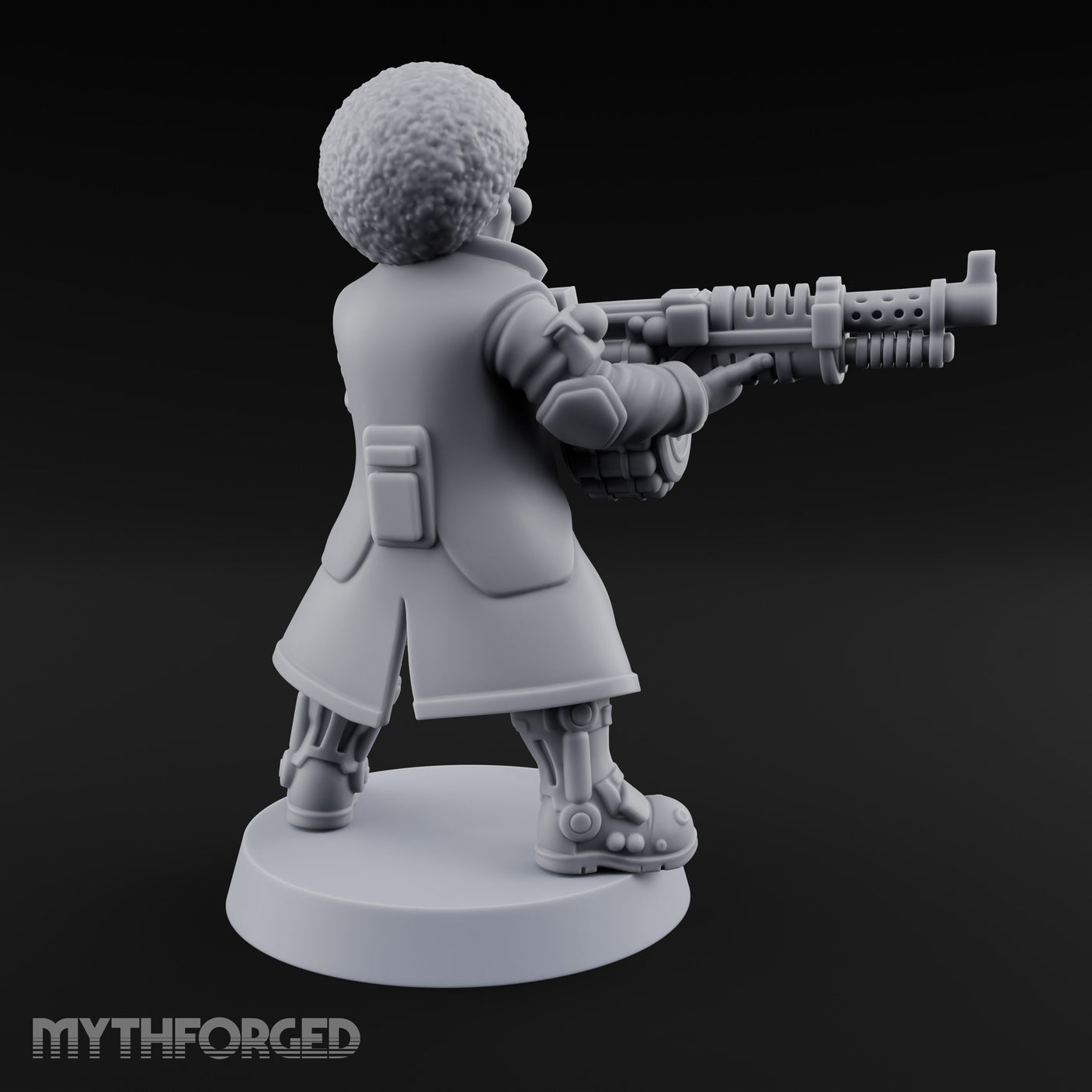 Rifle Levelling Clown Villain Miniature for Dungeons and Dragons, Pathfinder or other TTRPGs