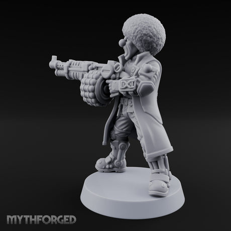 Rifle Levelling Clown Villain Miniature for Dungeons and Dragons, Pathfinder or other TTRPGs