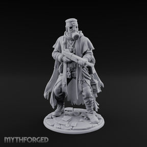 Rifle Levelling Human Resistance Fighter Miniature for Dungeons and Dragons, Pathfinder or other TTRPGs