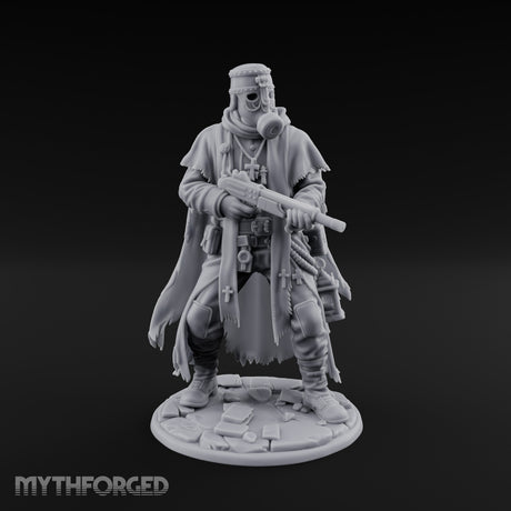 Rifle Levelling Human Resistance Fighter Miniature for Dungeons and Dragons, Pathfinder or other TTRPGs
