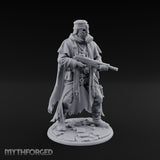 Rifle Levelling Human Resistance Fighter Miniature for Dungeons and Dragons, Pathfinder or other TTRPGs