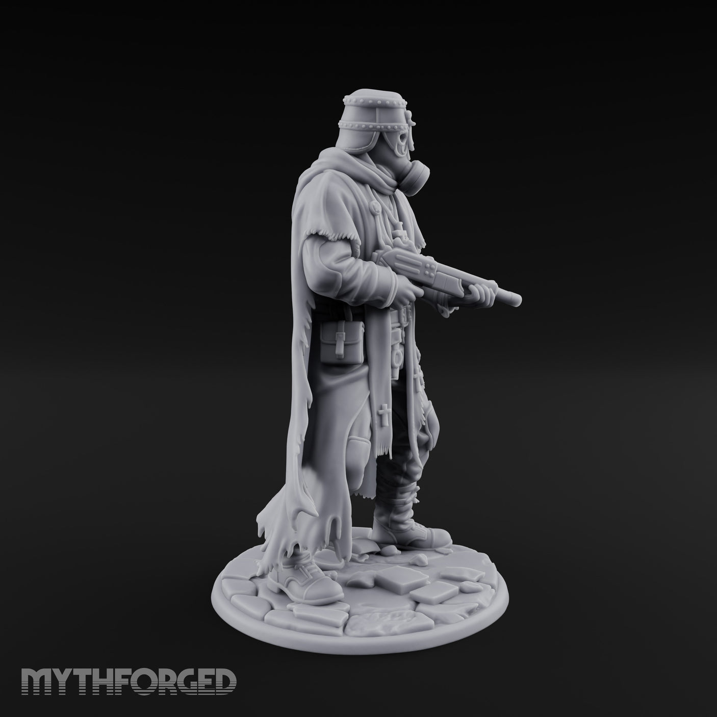 Rifle Levelling Human Resistance Fighter Miniature for Dungeons and Dragons, Pathfinder or other TTRPGs