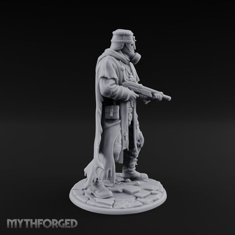 Rifle Levelling Human Resistance Fighter Miniature for Dungeons and Dragons, Pathfinder or other TTRPGs