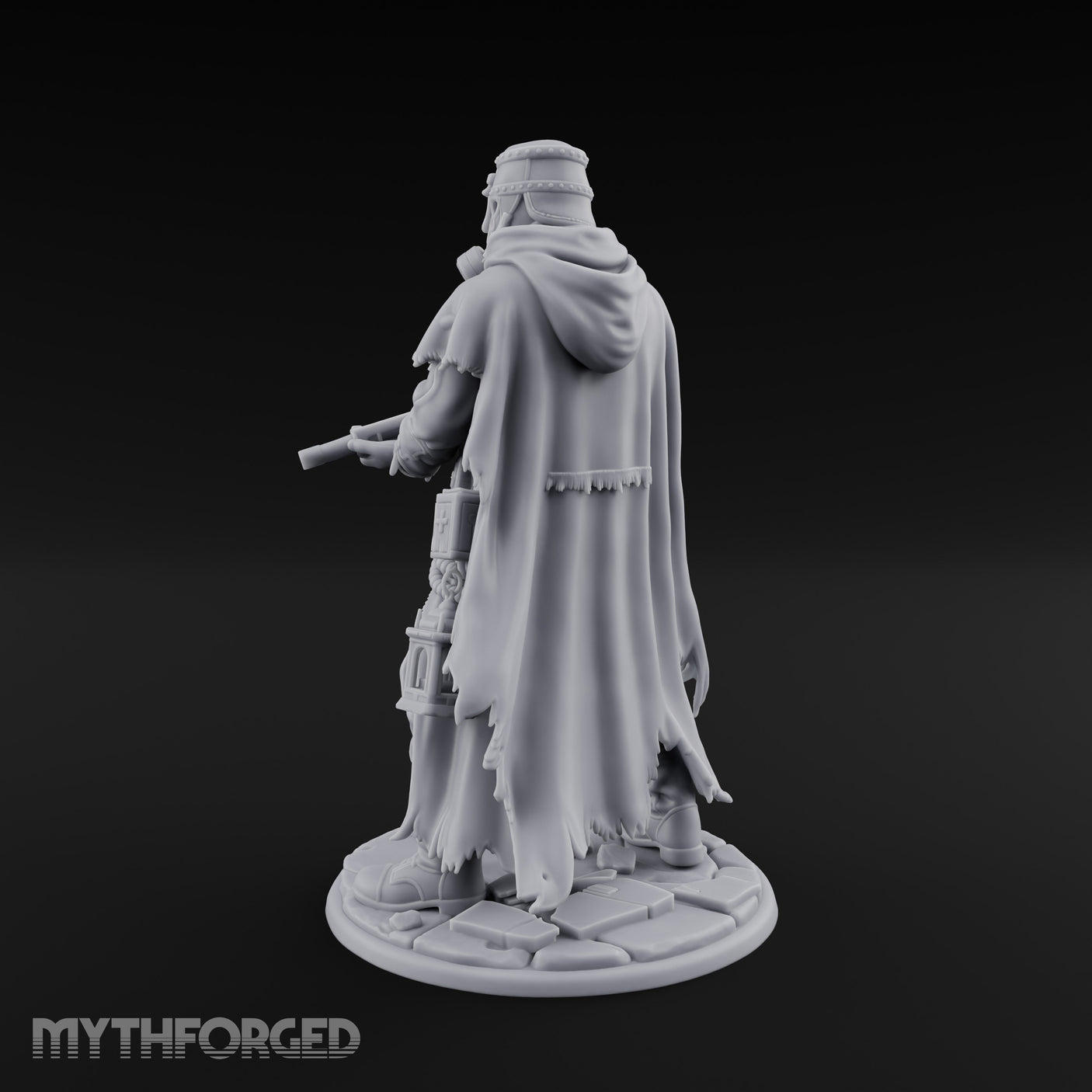 Rifle Levelling Human Resistance Fighter Miniature for Dungeons and Dragons, Pathfinder or other TTRPGs