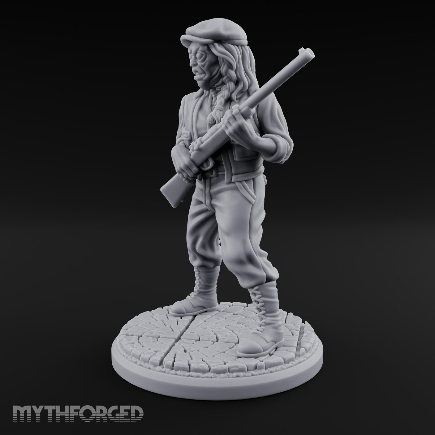 Rifle Levelling Hybrid Hunter Miniature for Dungeons and Dragons, Pathfinder or other TTRPGs
