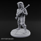Rifle Levelling Hybrid Hunter Miniature for Dungeons and Dragons, Pathfinder or other TTRPGs