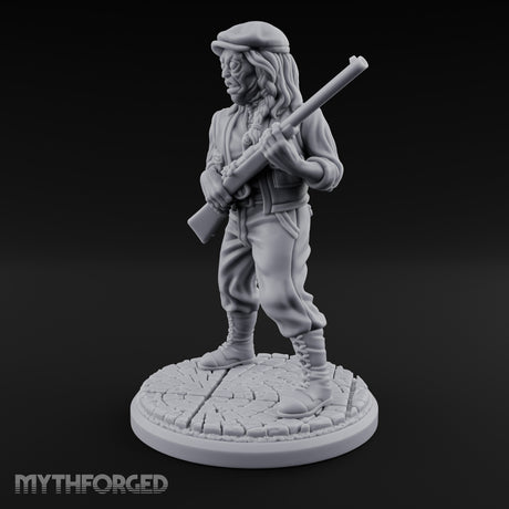Rifle Levelling Hybrid Hunter Miniature for Dungeons and Dragons, Pathfinder or other TTRPGs