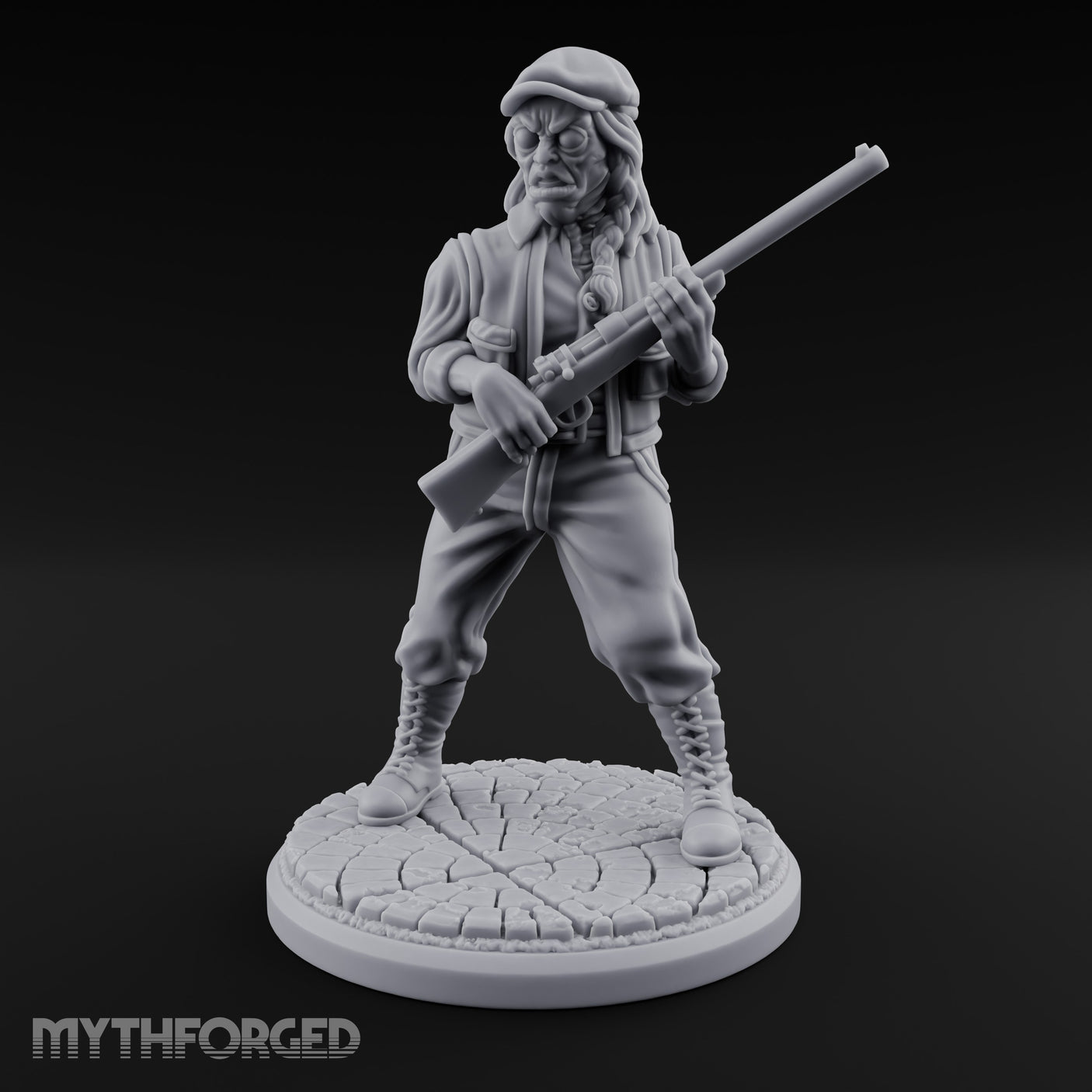 Rifle Levelling Hybrid Hunter Miniature for Dungeons and Dragons, Pathfinder or other TTRPGs