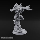 Rifle Levelling Ruin Perching Simian Sniper Miniature for Dungeons and Dragons, Pathfinder or other TTRPGs