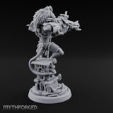 Rifle Levelling Ruin Perching Simian Sniper Miniature for Dungeons and Dragons, Pathfinder or other TTRPGs