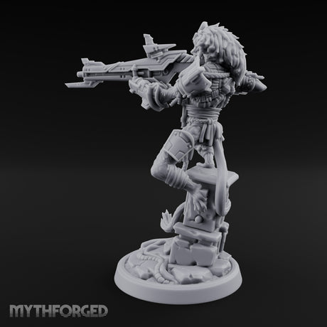 Rifle Levelling Ruin Perching Simian Sniper Miniature for Dungeons and Dragons, Pathfinder or other TTRPGs