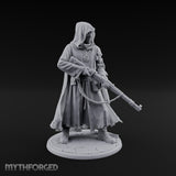 Rifle Lowering Human Cultist Miniature for Dungeons and Dragons, Pathfinder or other TTRPGs