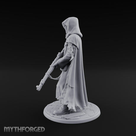 Rifle Lowering Human Cultist Miniature for Dungeons and Dragons, Pathfinder or other TTRPGs