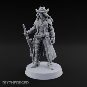 Rifle Resting Human Sheriff Miniature for Dungeons and Dragons, Pathfinder or other TTRPGs
