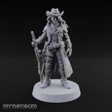 Rifle Resting Human Sheriff Miniature for Dungeons and Dragons, Pathfinder or other TTRPGs
