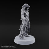 Rifle Resting Human Sheriff Miniature for Dungeons and Dragons, Pathfinder or other TTRPGs