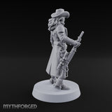Rifle Resting Human Sheriff Miniature for Dungeons and Dragons, Pathfinder or other TTRPGs