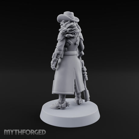 Rifle Resting Human Sheriff Miniature for Dungeons and Dragons, Pathfinder or other TTRPGs