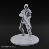 Rifle Stalking Human Resistance Fighter Miniature for Dungeons and Dragons, Pathfinder or other TTRPGs