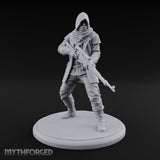 Rifle Stalking Human Resistance Fighter Miniature for Dungeons and Dragons, Pathfinder or other TTRPGs