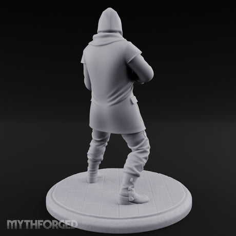 Rifle Stalking Human Resistance Fighter Miniature for Dungeons and Dragons, Pathfinder or other TTRPGs