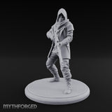 Rifle Stalking Human Resistance Fighter Miniature for Dungeons and Dragons, Pathfinder or other TTRPGs