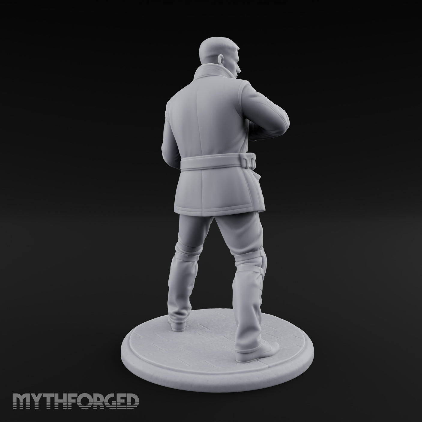 Rifle Sweeping Human Resistance Fighter Miniature for Dungeons and Dragons, Pathfinder or other TTRPGs