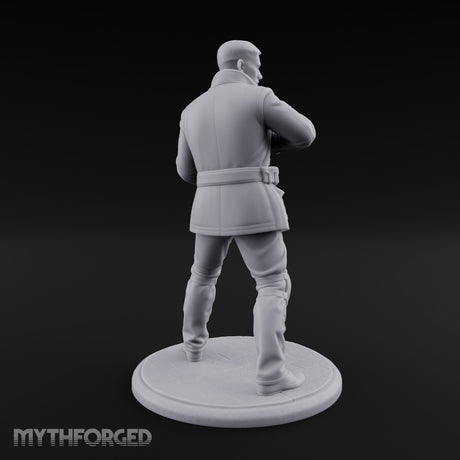 Rifle Sweeping Human Resistance Fighter Miniature for Dungeons and Dragons, Pathfinder or other TTRPGs