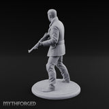 Rifle Sweeping Human Resistance Fighter Miniature for Dungeons and Dragons, Pathfinder or other TTRPGs
